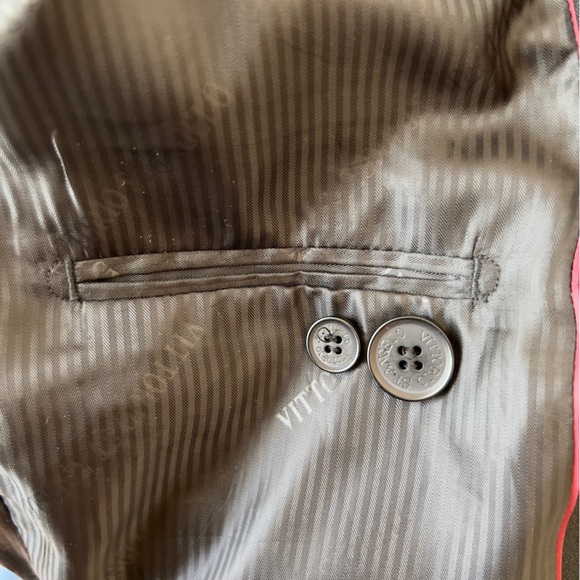 Vittorio St Angelo 100% wool Black Men's Blazer coat single breasted 3 bts 42R - Picture 3 of 10